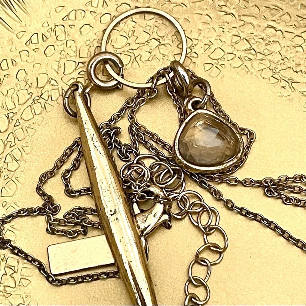 INC gold tone charm necklace - Picture 6 of 15